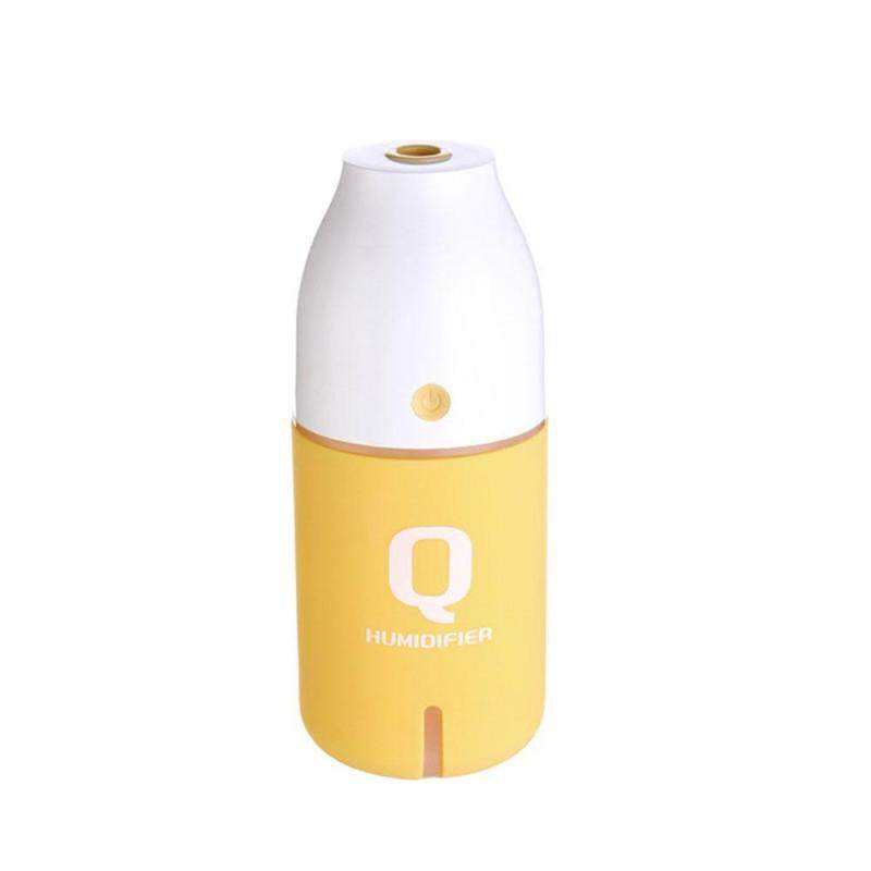 leegoal Q Bottle USB Mini Humidifier Home Gift Small Car Humidifier Creative Makaren Color Night Light Humidifier(Yellow) Singapore