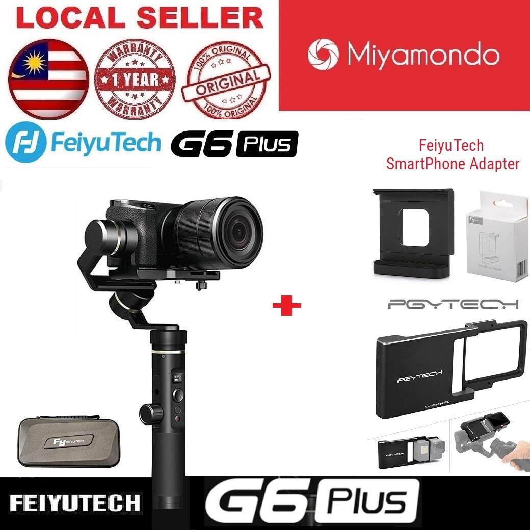 Feiyu G6 Plus All-In-One Splashproof Gimbal + Smartphone Adapter + PGYTECH Gopro