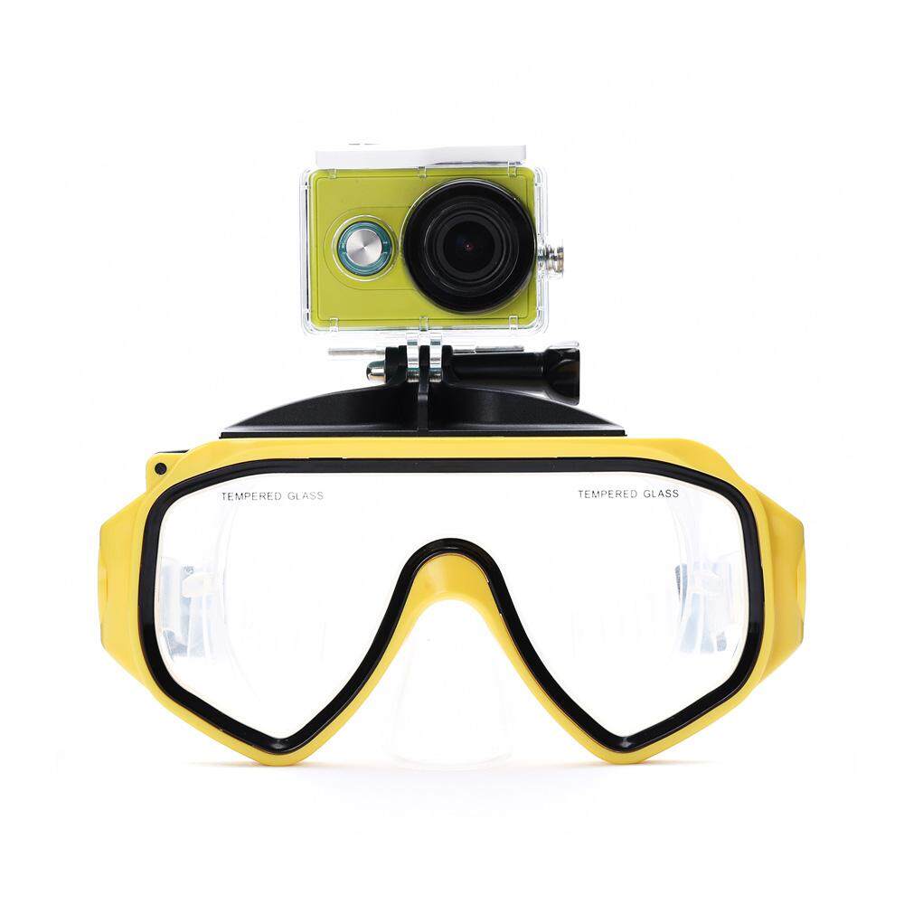 Menyelam Masker Kamera Aksi Aksesoris Scuba Menyelam Google Snorkeling Silikon Kaca Melunakkan Kacamata Olahraga untuk Xiaomi Xiaoyi Kamera-Internasional