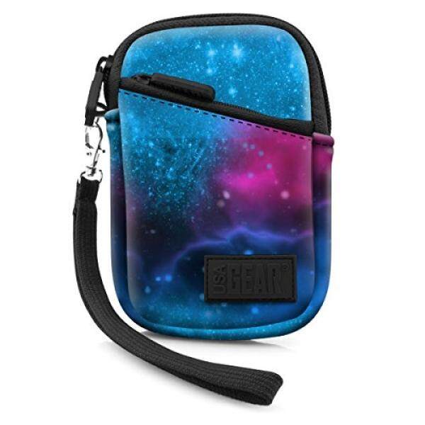 USA Gear Compact Digital Camera Case Sleeve for Nikon COOLPIX S33 , AW130 , A10 , S7000 , S3700 , A300 , L32 & More Point and Shoot Cameras - Padded Neoprene , Extra Accessory Storage , & Belt Loop