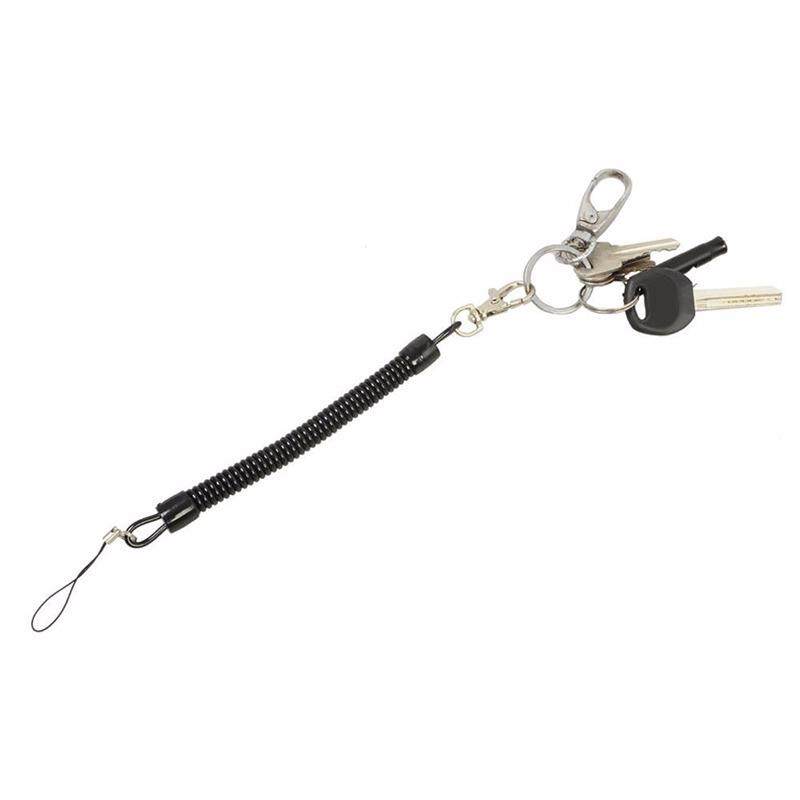 Outdoor Camping Black Spring Rope Elastic Belt Keychain - Intl August 2018 - 3 Outdoor Camping Black Spring Rope Elastic Belt Keychain - intl - 3