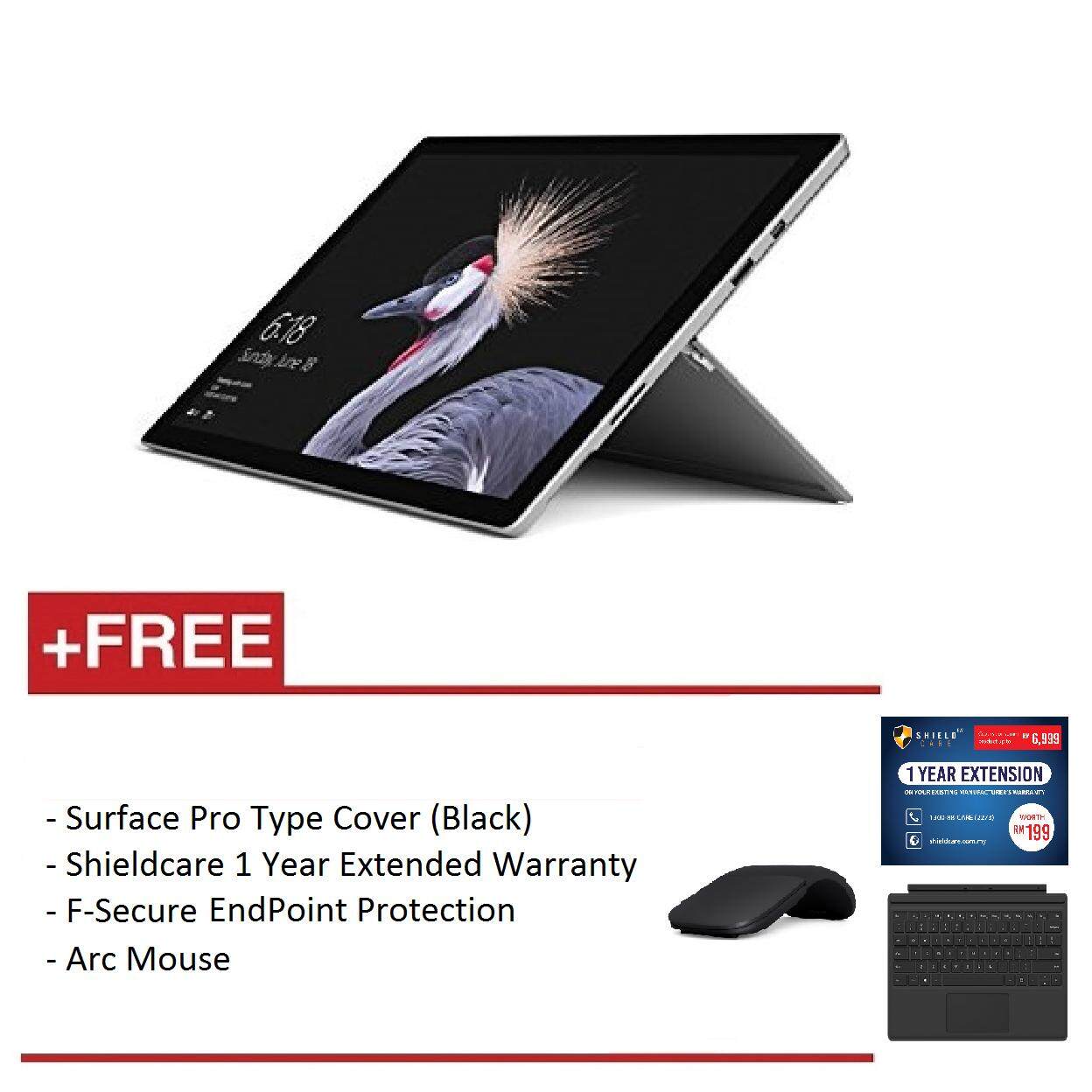 NEW Microsoft Surface Pro - Core I5 8G/256GB Free Surface Pro Type Cover (Black) + Shieldcare 1 YR Extended Warranty + F-Secure EndPoint Protection + Black Arc Mouse Malaysia