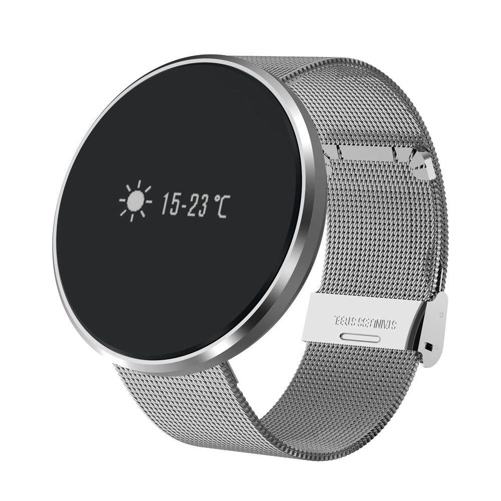 Bakeey CF006 0.96 Inch OLED Blood Pressure Oxygen IP67 Heart Rate Smart Wristband For iPhone Samsung Silver