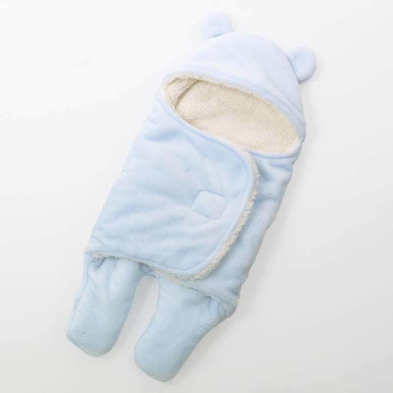 Bayi Sleeping Tas Tebal Flanel Bulu Balita Bayi Swaddle Pembungkus Selimut Amplop Sleepsack Musim Gugur dan Dingin-65*75