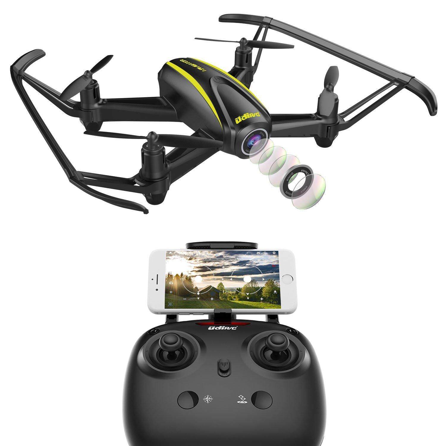 Redcolourful UDI U31W Navigator Drone FPV untuk Pemula dengan 2MP HD Kamera Wi-fi RC Quadcoptersss dengan Ketinggian Terus dan Headless Modus