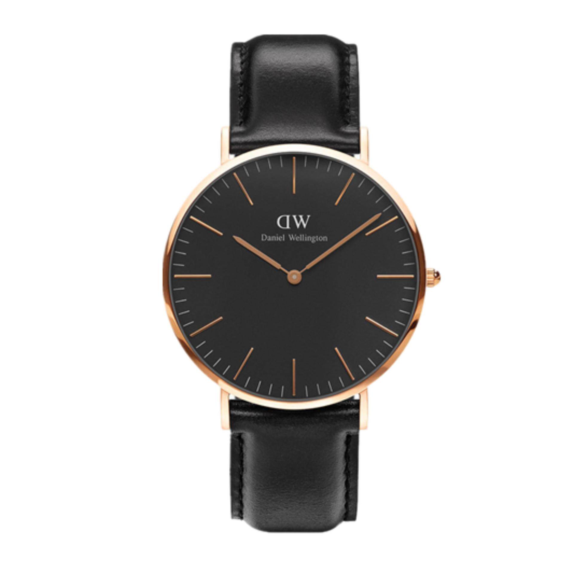 Daniel Wellington Classic Black Sheffield 36mm - Rose Gold