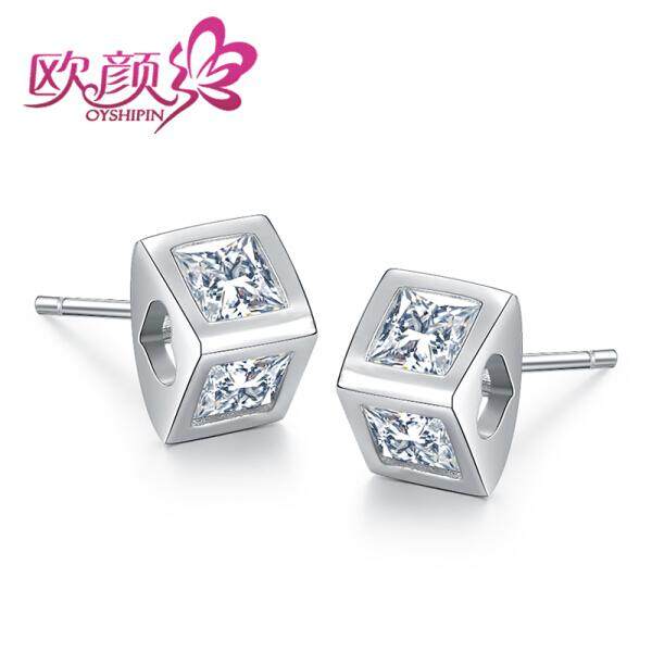 Warna Eropa Versi Korea dari S925 Perak Temperamen Anting-Anting Wanita Jiao Yang Anting-Anting Modis Perak Anting-Anting Wanita Hari Hadiah perak/Sepasang Harga (Mawar Emas/Harga) -Internasional