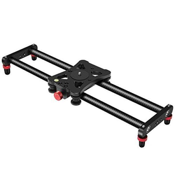 Zecti 15.7” Portable Carbon Fiber Camera Slider Dolly Track With 4 Roller Bearing for Video Movie Photography Making Stabilizing Nikon Canon Pentax Sony Cameras 17.6lbs Loading - intl
