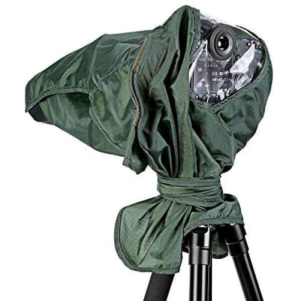 Neewer Pelindung Hujan Yg Tahan Hujan Pelindung Kamera untuk Perkakas Bertualang Pentax Olympus Fuji dan Lensa Hingga 257 Mm Panjang dan 95 Mm Lensa diameter DSLR Kamera (Hijau) -Intl