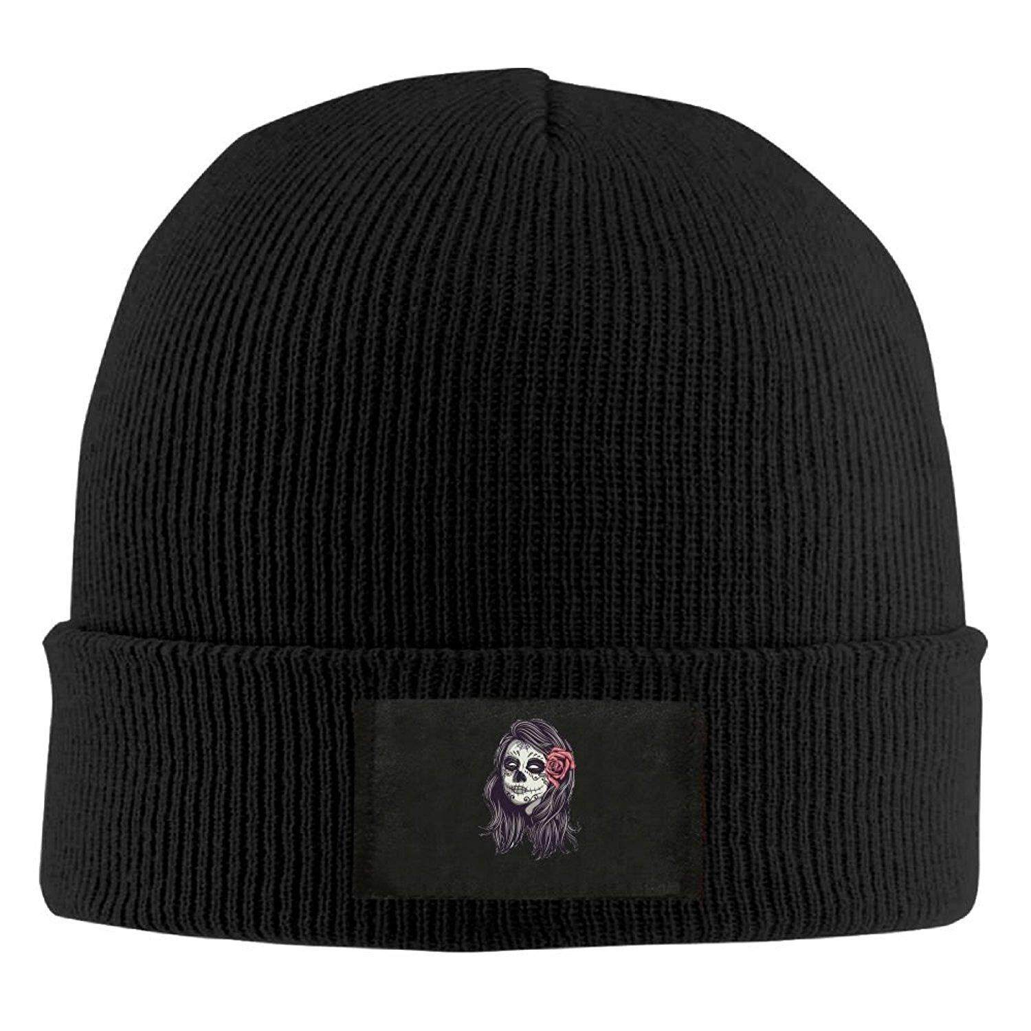 Kecantikan Skeleton.png Rajut Hangat Musim Dingin Topi Wool Baggy Tengkorak Cap-Intl