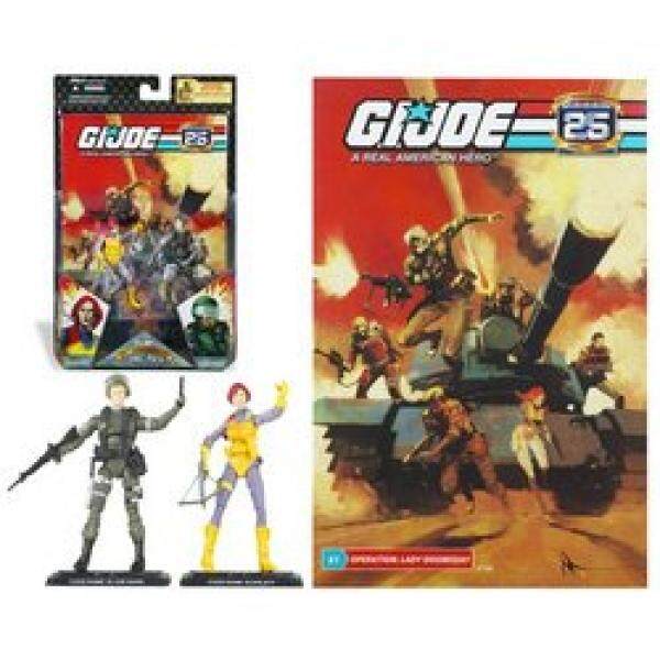 G. Joe 25th Anniversary Paket Komik-Scarlett & G. Joe Hawk-Intl