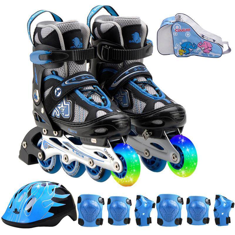 Sepatu Roda Anak-anak Skates Set Dapat Disesuaikan Blitz Skating Alat Penggulung Skates Pria dan Wanita Pulley-Internasional