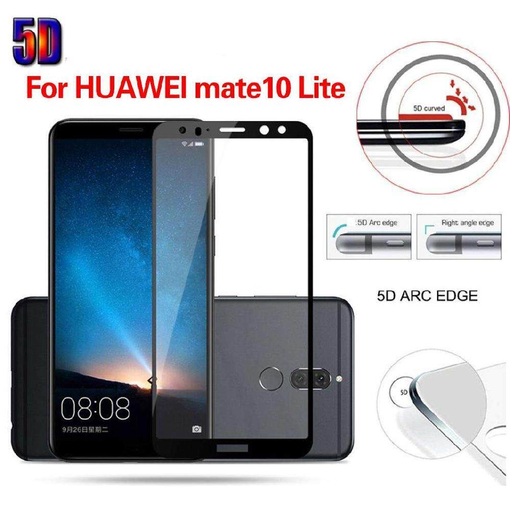 M_home Anti Guncangan 5D Penuh Kaca Melunakkan Film Layar Pelindung untuk HUAWEI Mate 10 Lite Hitam-Internasional