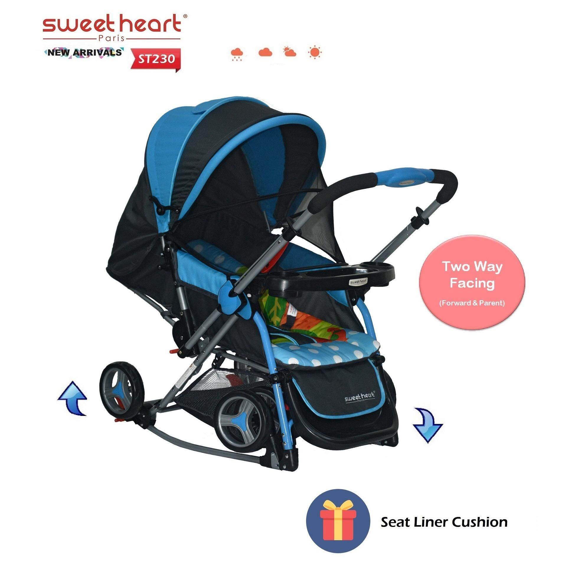 sweet heart paris aluminium 2 in 1 stroller