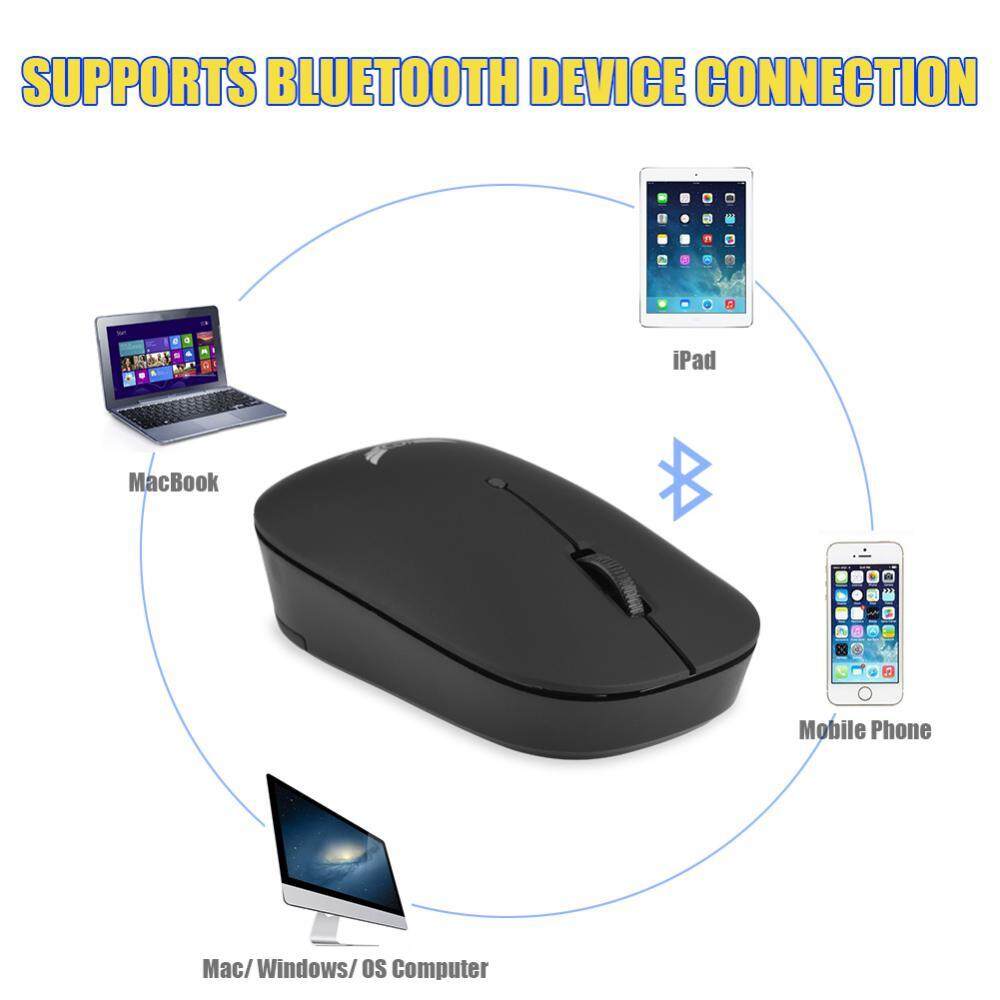 Zerodate T18 1600 DPI Nirkabel Bluetooth Mouse 5 Juta Mengklik Hidup untuk Buah-Internasional