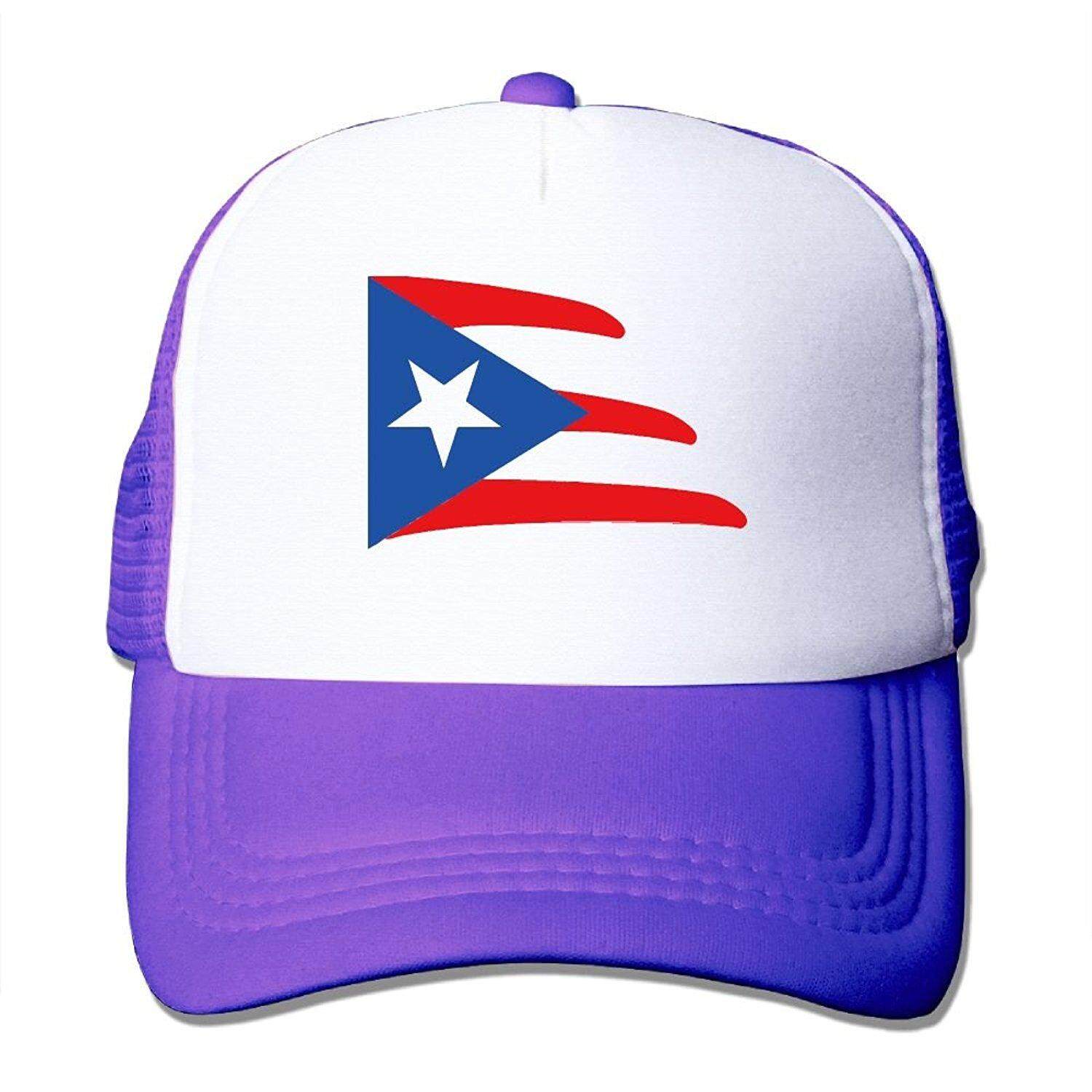 Shinengst Puerto Rico-002-01.PNG Jaring Sopir Truk Topi/Topi Disesuaikan untuk Uniseks Hitam-Internasional