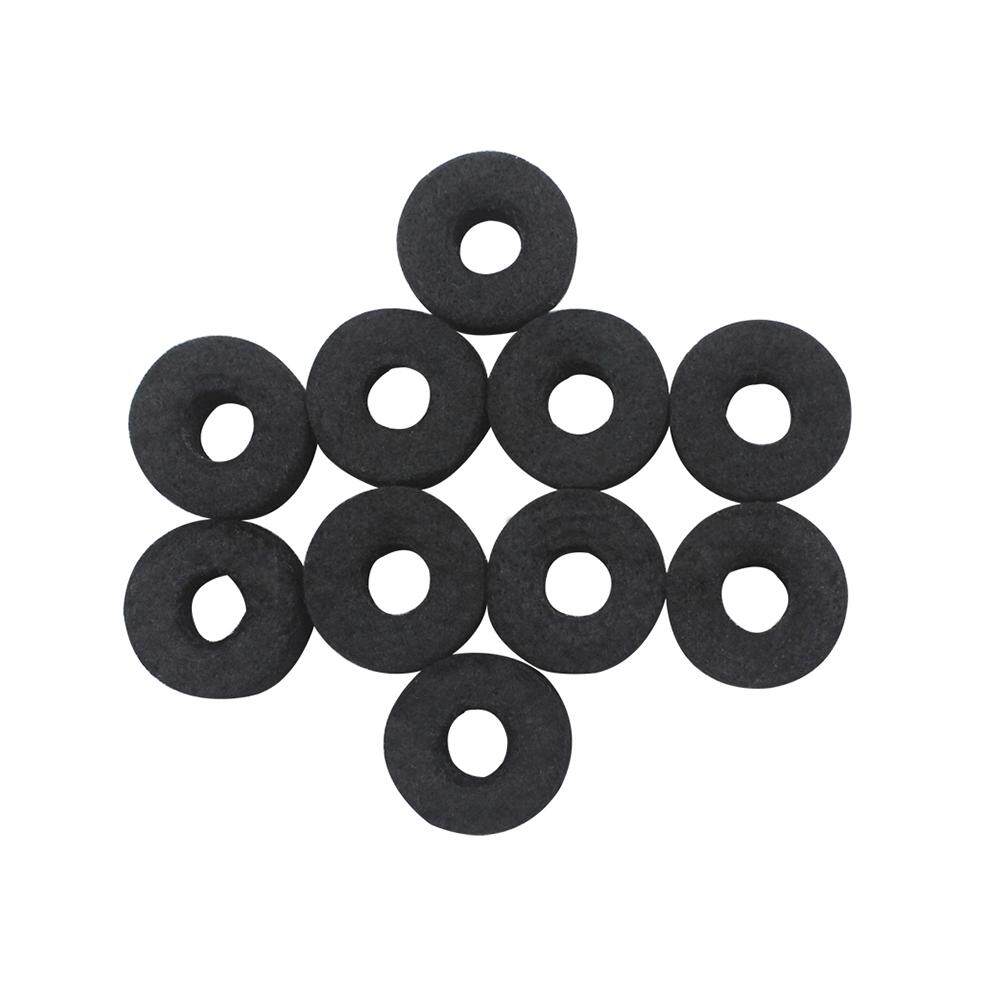 10 Pcs Simbal Berdiri Felt Pembasuh Alas Penggantian Sepanjang Lembut Hitam untuk Drum Set Cymbal-Internasional
