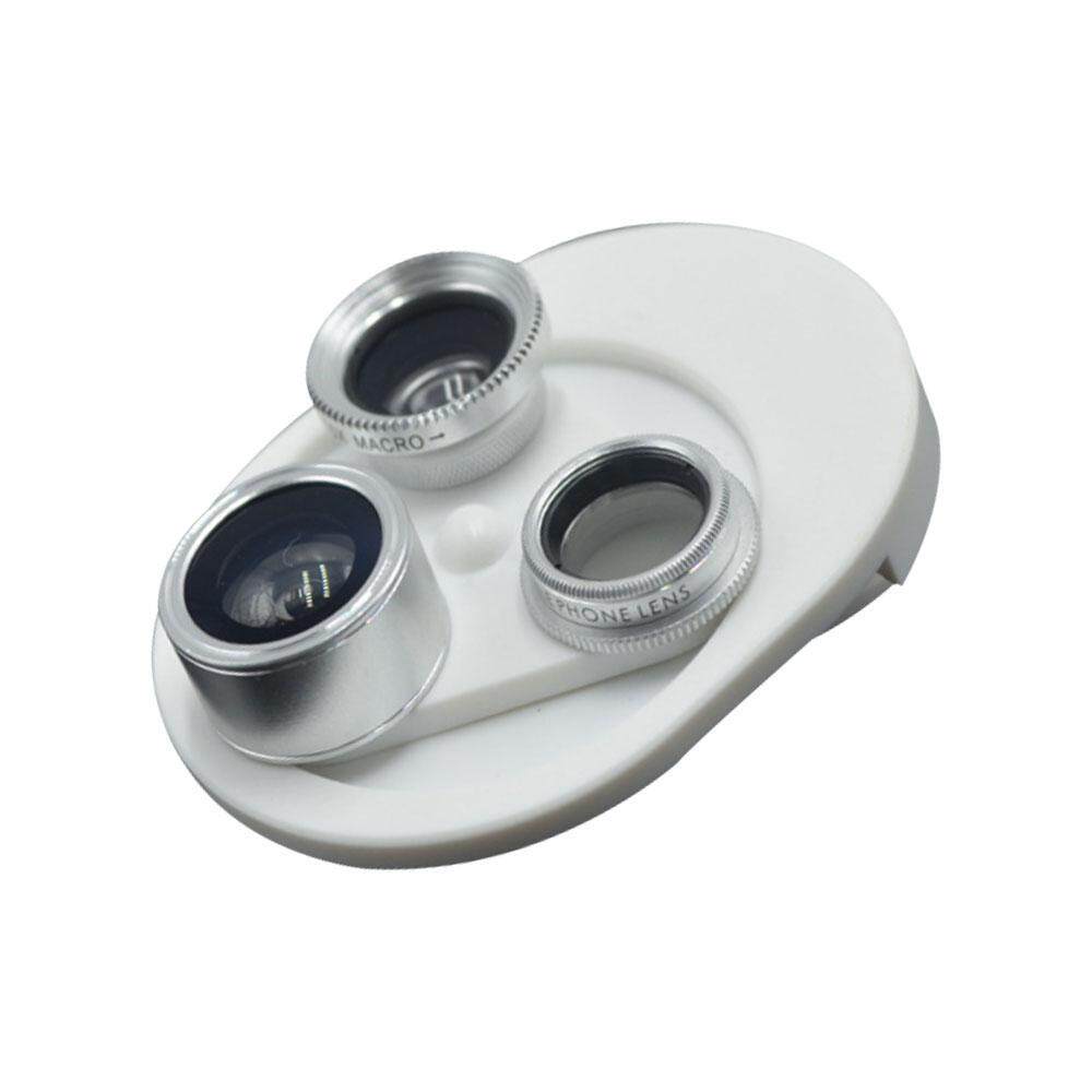 Niceeshop Ponsel Kamera Lensa, 4 Dalam 1 Smartphone Perlengkapan Lensa Kamera 198 ° Fisheyes, 0.63x Lebar Lensa, 15X Lensa Makro, CPL Lensa dengan Tas Portabel untuk Ponsel IOS Android Smartphone S-Internasional
