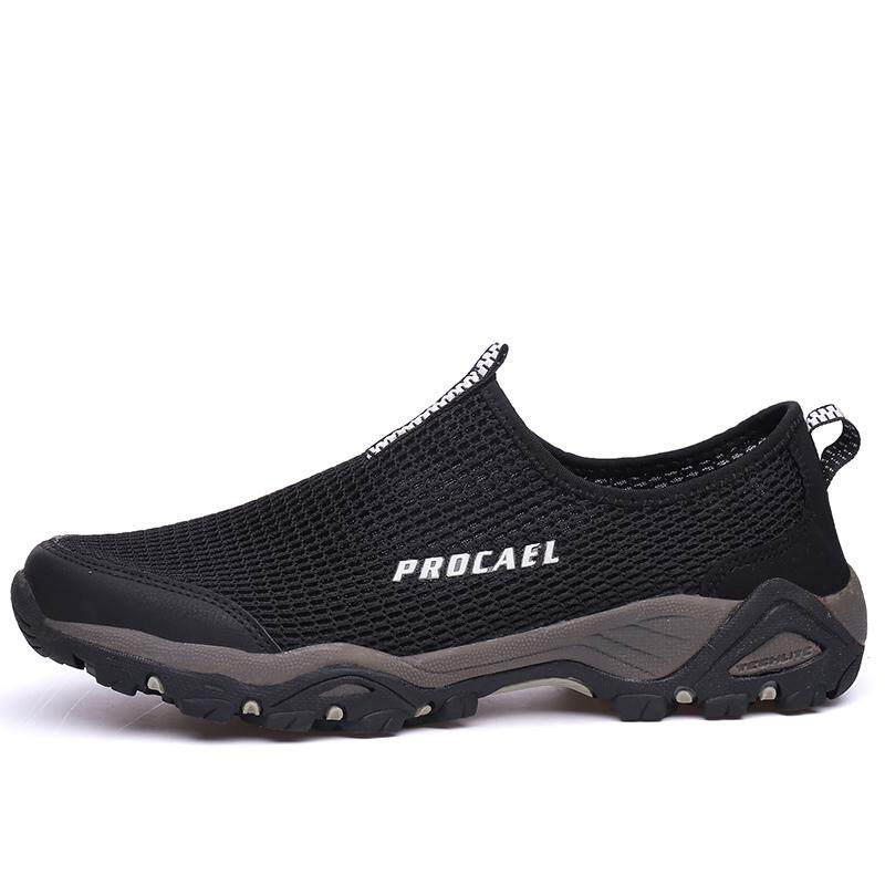 Ningmeng 2018 Musim Panas Pria Aqua Sepatu Luar Ruangan Dapat Bersirkulasi Pantai Sepatu Ringan Cepat Kering Sepatu Rendam Sport Air Daki Gunung Kemah sneakers Ukuran 39-44-Internasional