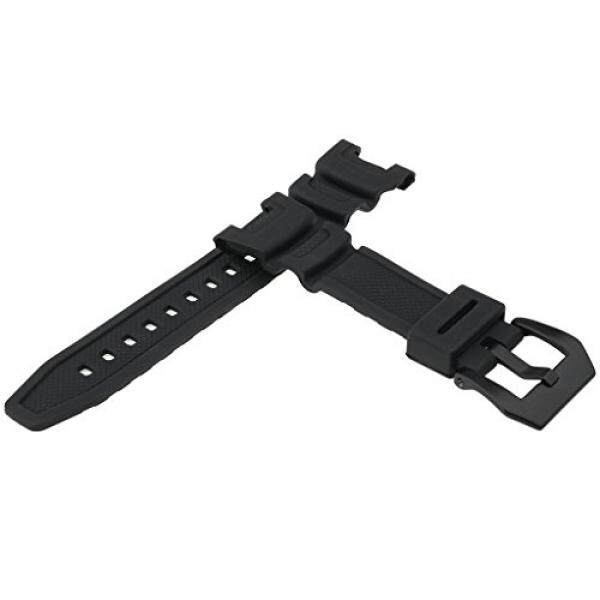 Adebena 18 Mm Jam Tangan Tali Resin Penggantian Hitam Casio Jam Tangan Tali untuk Pria atau Wanita-Internasional