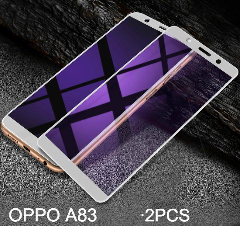(2 Pcs) untuk OPPO A83 Kaca Antigores Layar Pelindung Film untuk OPPO A83 Kaca 3D Penuh Lapisan Film Penutup Layar