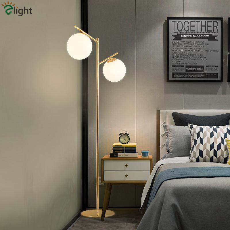 Re Electroplate Gold E27 Led Floor Lamp 2 Light Globe For Bedroom Indoor Lighting Lamparas Foyer Intl - Led Standing Lamp Singapore Re Electroplate Gold E27 Led Floor Lamp 2 Light Globe For Bedroom Indoor Lighting Lamparas Foyer Intl - Led Standing Lamp Singapore