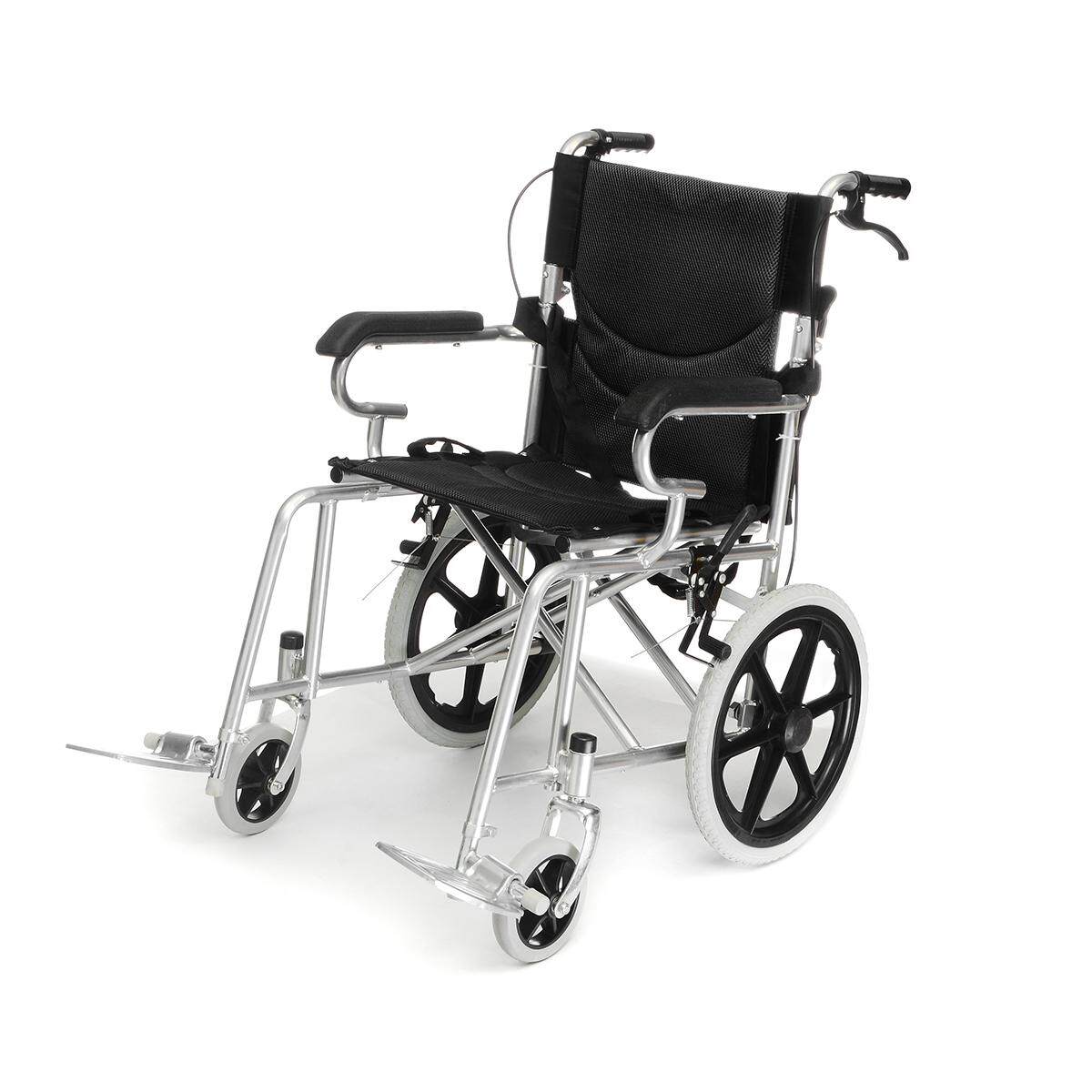 Kursi Roda Lipat Portabel Bantuan Berjalan Kursi Roda Bahan: Tebal Tabung Baja Ukuran Kemasan: 93*95*27 Cm-Internasional