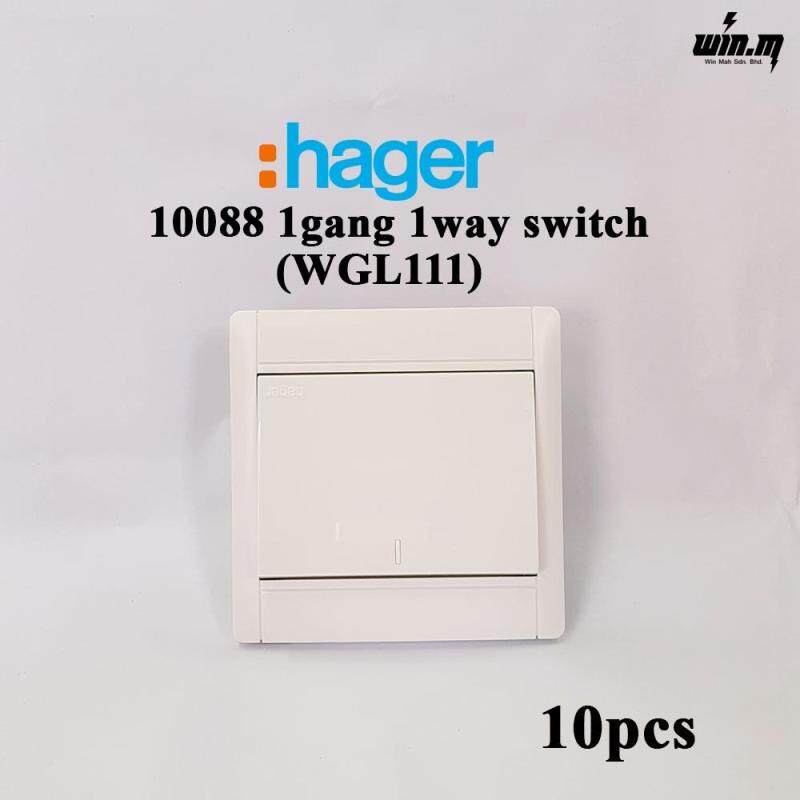 (10PCS) Hager 10088 1Gang 1Way switch socket WGL111