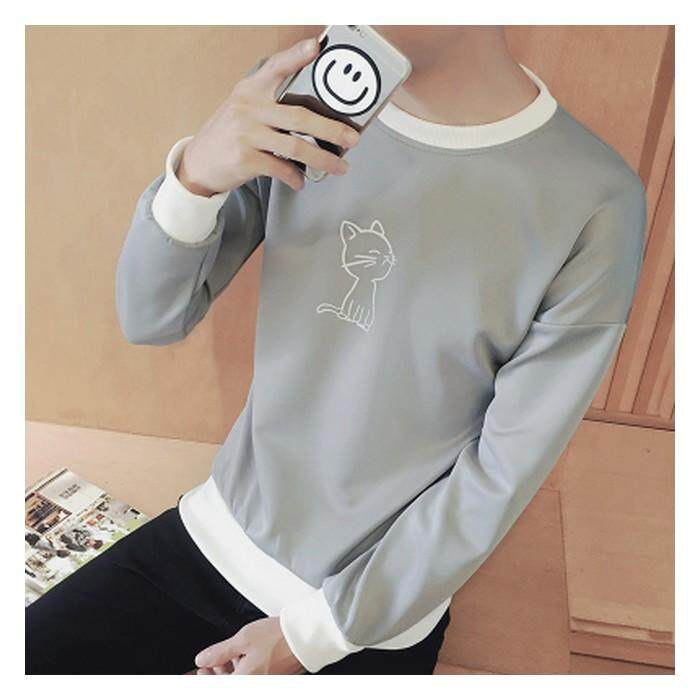 [Pre-Order] JYS Fashion Korean Ulzzang Style Men Sweater Collection-233-T03 (Grey) (ETA: 2022-11-30)