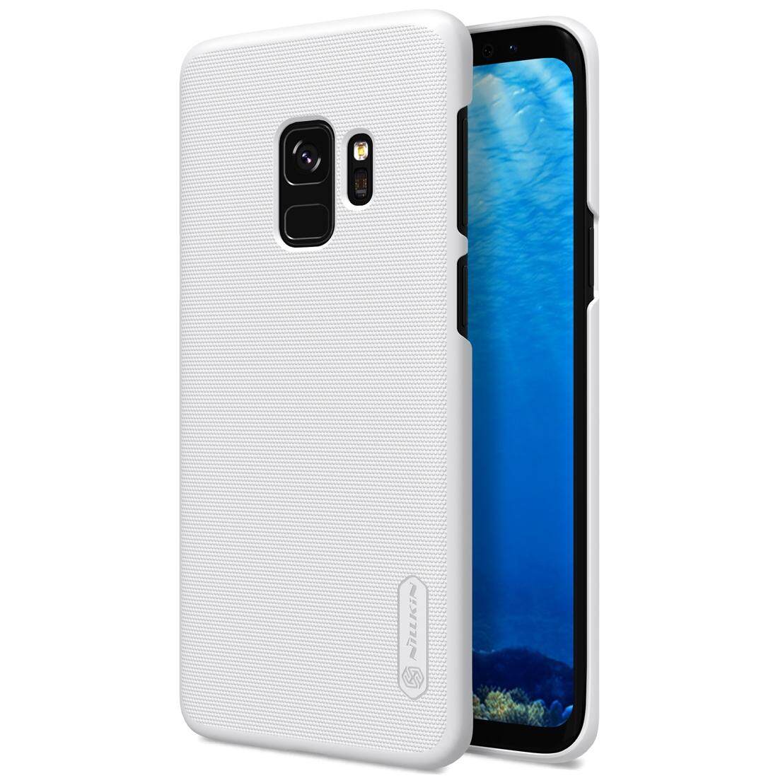 NILLKIN untuk Samsung Galaxy S9 Cembung Cekung Tekstur PC Pelindung Casing Belakang (Putih)