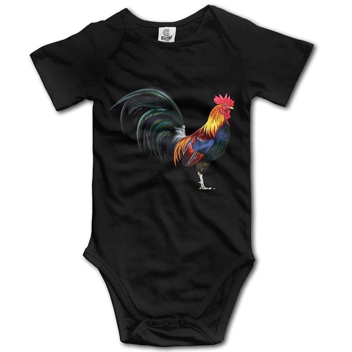 Draperski Rompers Bayi Yang Hidup Ayam Ayam Laki-laki Perempuan Bayi Lengan Pendek Bodysuit Playsuit Pakaian Satu Potong-Internasional
