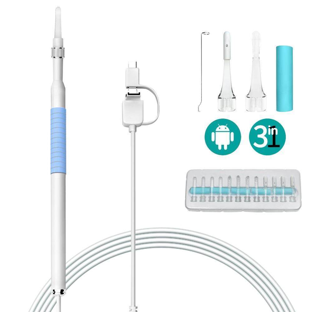 Suke 3 Dalam 1 Pembersih Telinga Endoskop Otoscope 1.3 Juta HD Kamera Pembersih Earwax Pemindahan Alat-Internasional