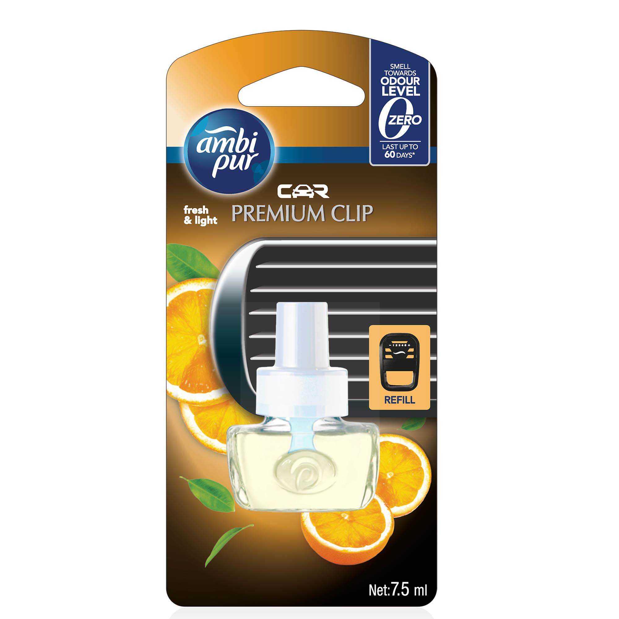 Ambi Pur Car Air Freshener Premium Clip Refill Fresh & Light 7.5ML New PGMall