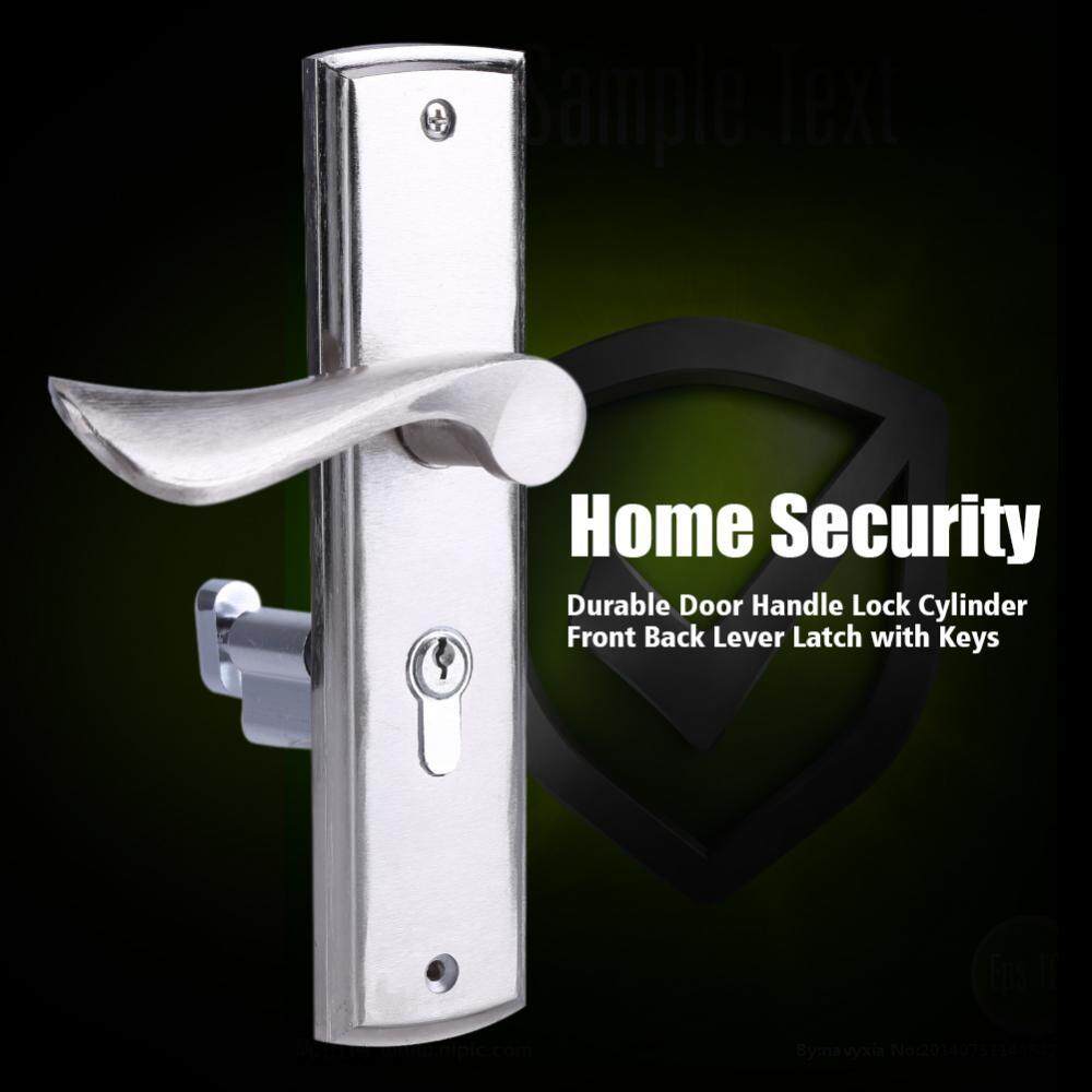 Bền Tay Nắm Cửa Khóa Trụ Mặt Trước Sau Lever Chốt An Ninh Ngôi Nhà với Chìa Khóa-quốc tế