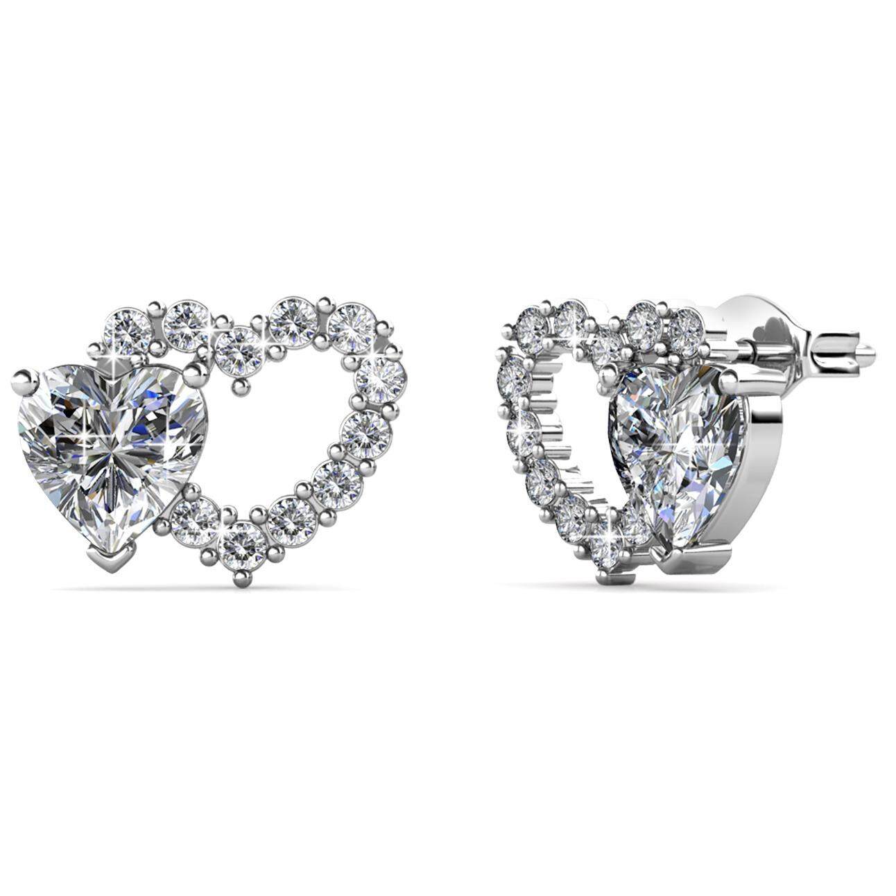 Earrings Dear Love Embellished With Crystals From Swarovski - Her Jewellery