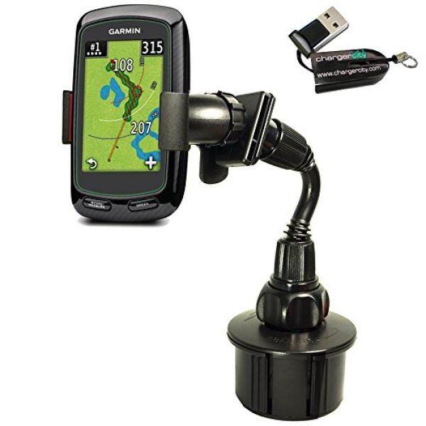 ChargerCity Bendy Drinks Cup Holder Mount for Golf Buddy Tour Voice World Platinum VS4 Garmin Approach G3 G5 G6 G7 G8 IZZO Swami SkyCaddie Touch SGX Breeze RangeFinder GPS Iphone Galaxy S7 smartphone - intl