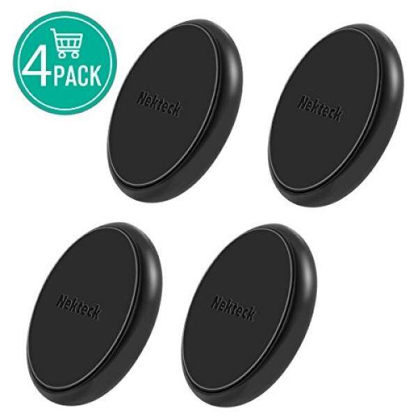 Nekteck Universal Stick on Flat Magnetic Phone Car Mount/ Key Holder for iPhone 8 7 6 6S Plus 5S 5C SE, Samsung Galaxy S9/ S8/ S6/ S7 Edge Plus S5 Note 8, LG G5, Pixel/ Pixel XL 2, Nexus 6P 5X, 4 Pack - intl
