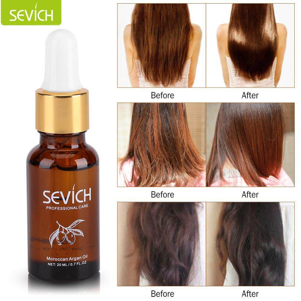 Sevich Perawatan Rambut Minyak Argan Vitamin E Nurishing Anti Kusut Kerusakan Kering Bersinar Perbaikan Essence-Intl