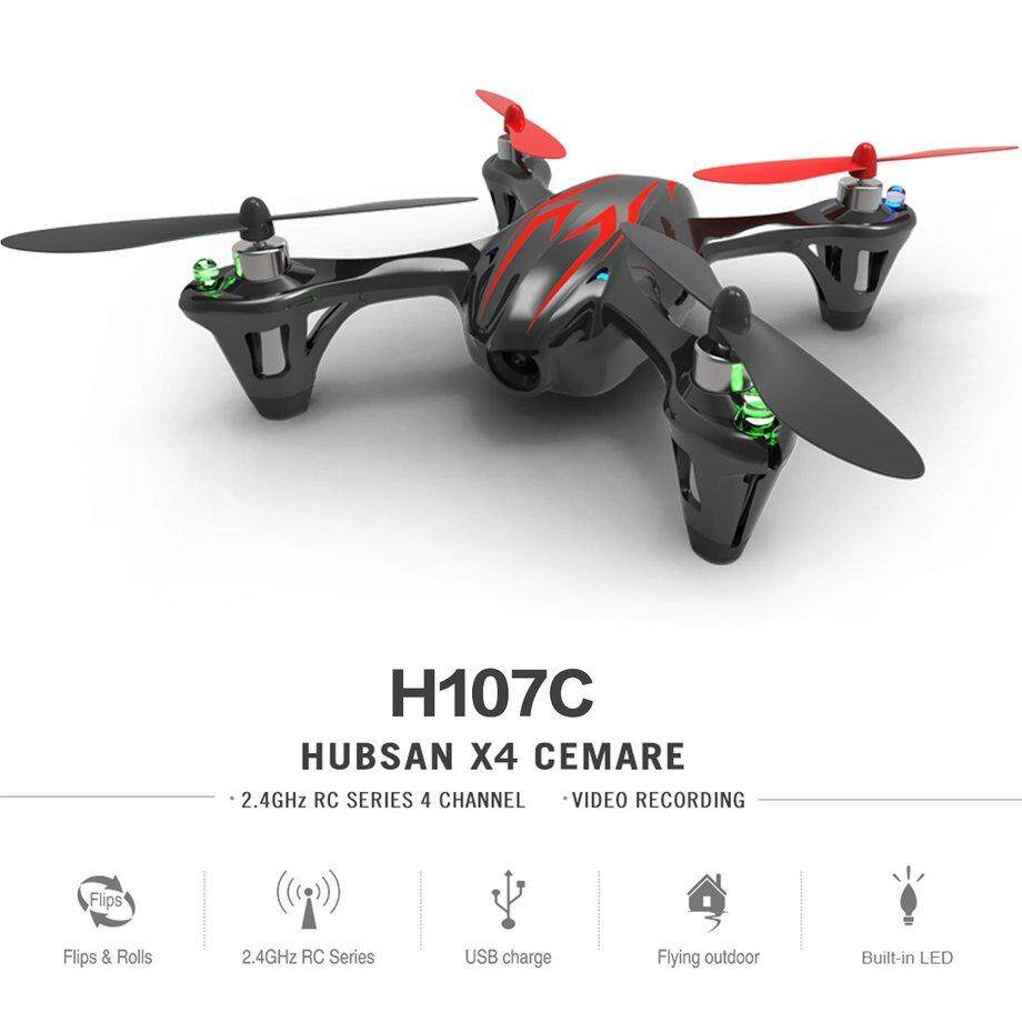 Hubsan X4 H107C 2.4 GHz 4CH Mini RTF Drone Dinamo RC dengan 0.3MP Kamera
