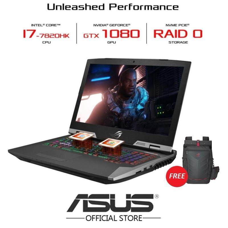 ASUS ROG G703V-IGB183T 17.3 FHD Gaming Laptop (i7-7820HK, 16GB*2, 1TB+512GB, GTX1080 8GB) - FREE ROG RANGER BACKPACK Malaysia