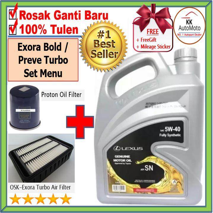 ( Exora Bold / Preve Turbo ) Set Menu Lexus SN Fully Synthetic
