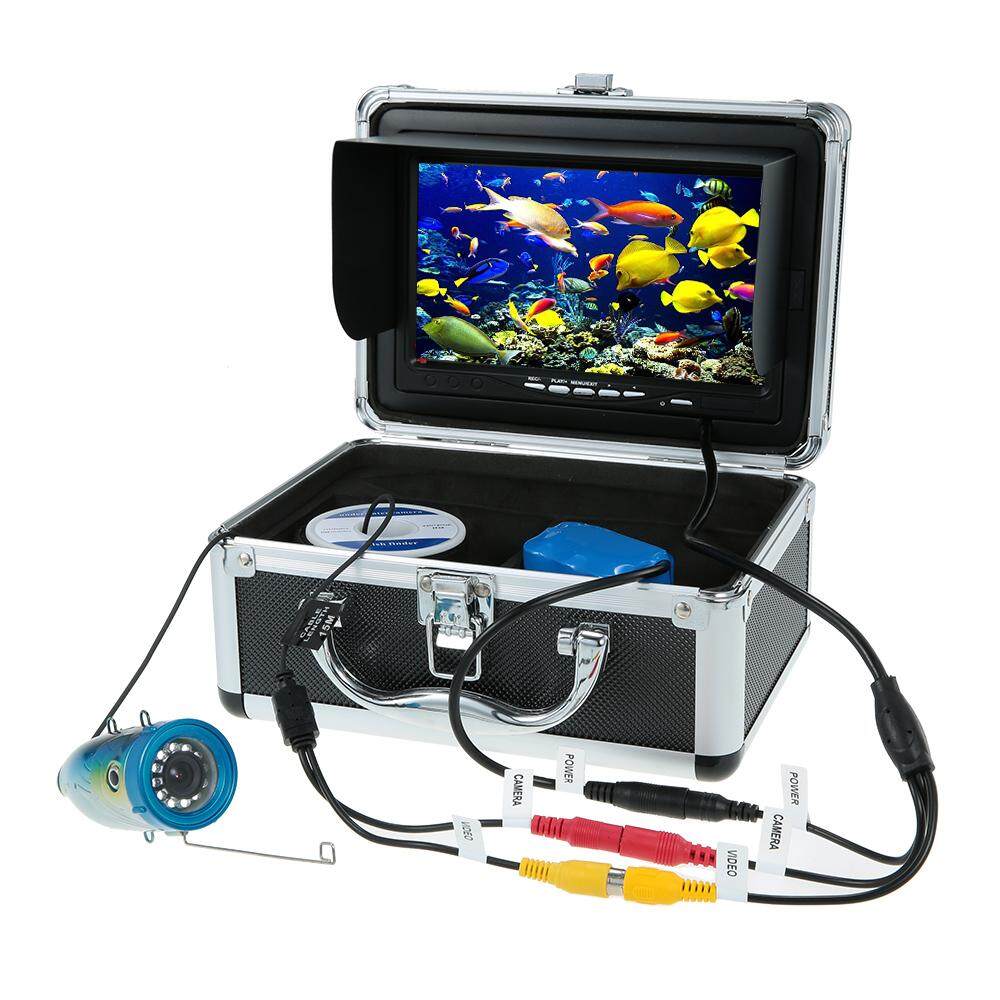 7 ''Warna Digital LCD 1000TVL Pencari Ikan 120 Derajat Perekam DVR HD Tahan Air Tahan Air Monitor Kamera Video Bawah Air Kamera Memancing 15 M/30 M kabel EU/US Plug-Intl