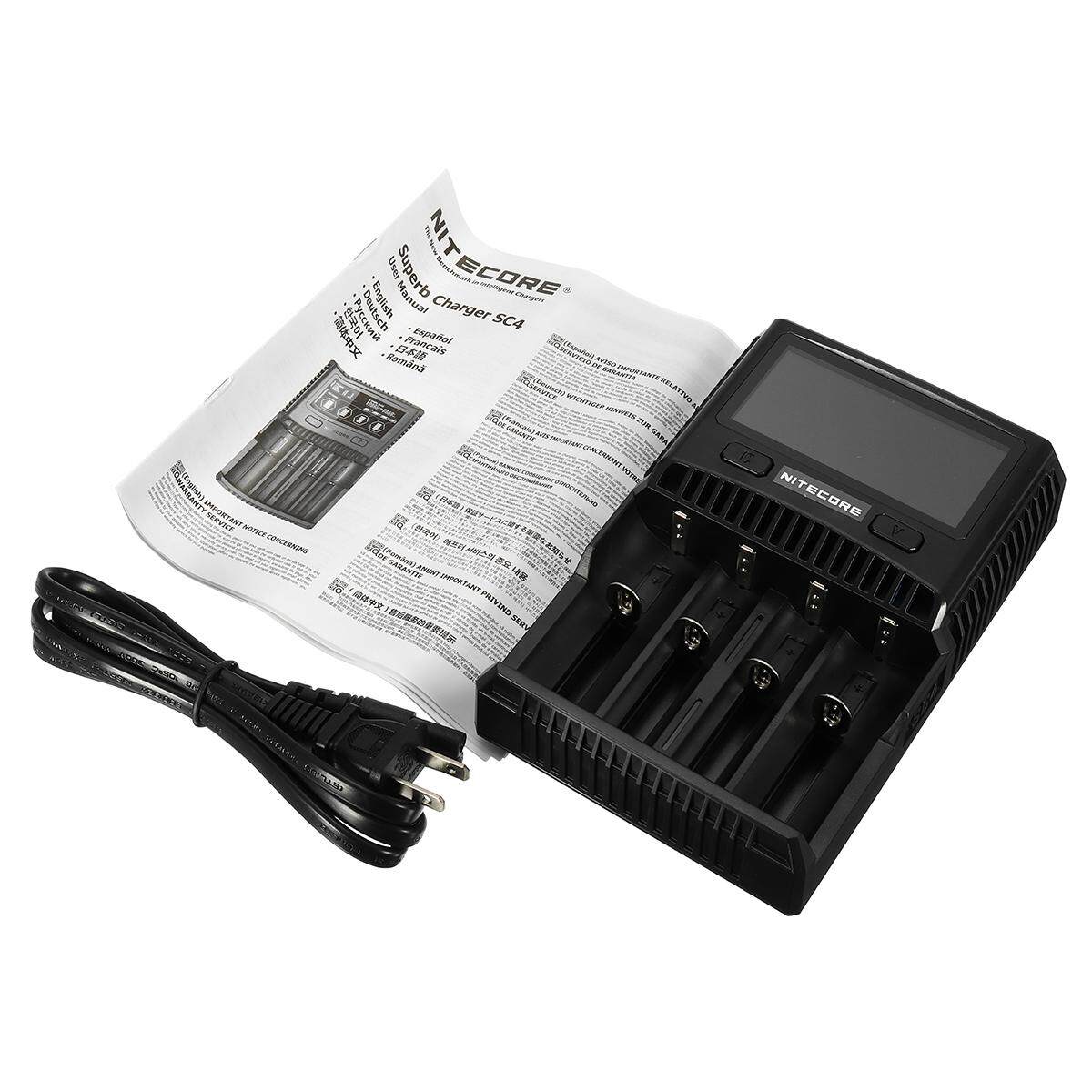 NITECORE Luar Biasa SC4 4-Channel Yang Dapat Dipilih Saat Ini Pintar LCD Baterai Pengisi Daya-Internasional