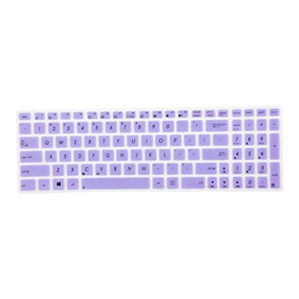 Leze - Ultra Thin Keyboard Skin Cover for ASUS UX501 K501UX F554LA F555LA F555UA F556UA R556LA X540SA X552 X555DA GL502VY GL502VS GL702VM GL702VS GL552VW GL752VW GL552JX Q504UA Q534UX Q524UQ - Purple