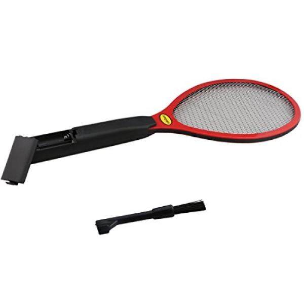 Omgogo Bug Listrik Zapper Terbang Swatter ZAP Mosap Zapper, 2 Kawat Lapis Bersih dengan Sikat Terbaik untuk Pengendalian Hama Dalam dan Luar Ruangan Merah-Internasional