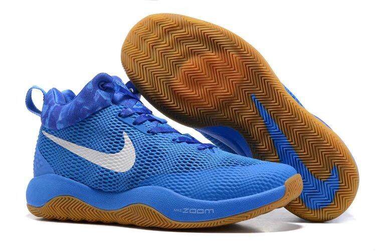 Pria Hyperrev 2017 Sepatu Keranjang Biru Putih-Internasional