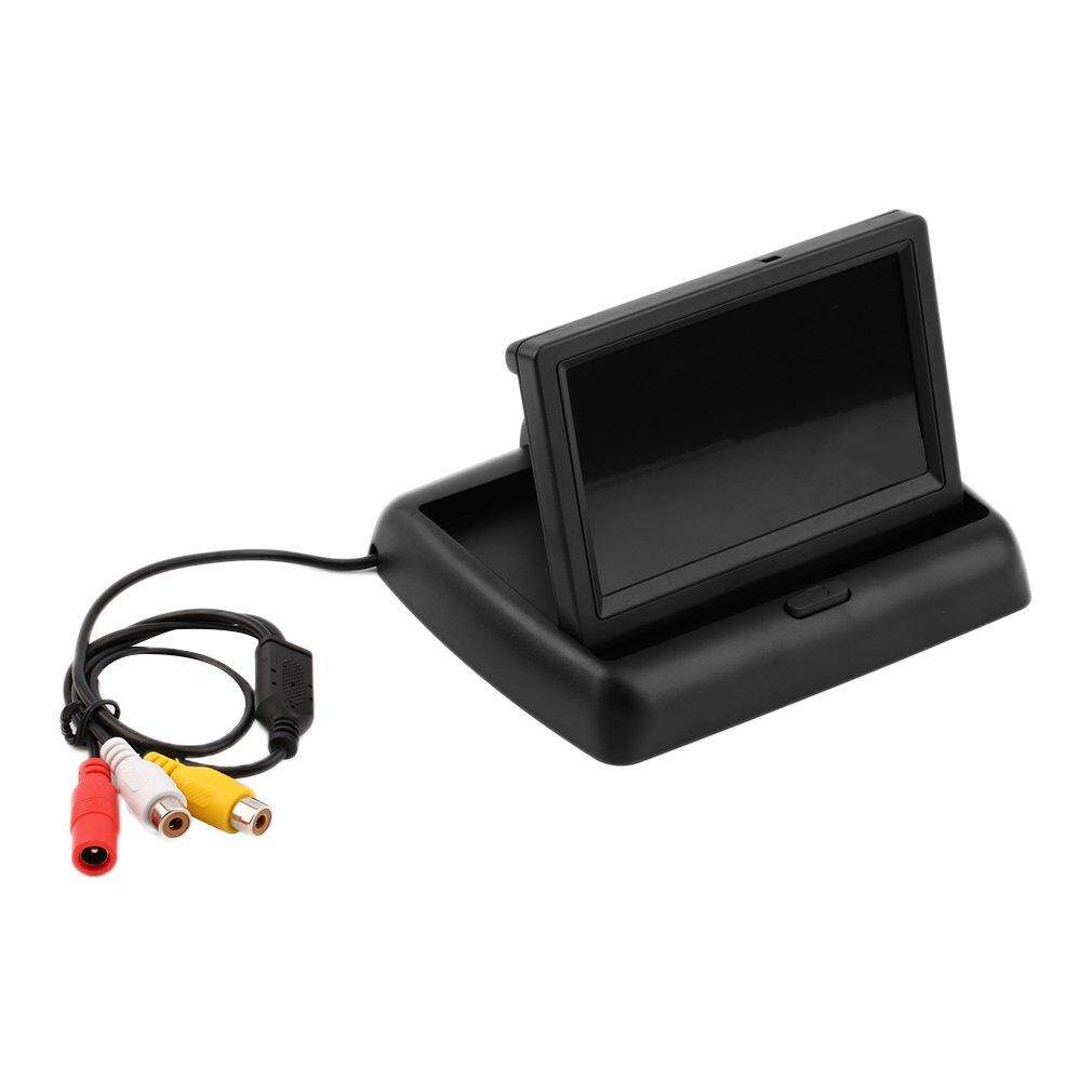Allwin 4,3 Inci Layar LCD TFT Lipat Warna Monitor untuk Review Mobil Mundur Kamera Belakang Hitam