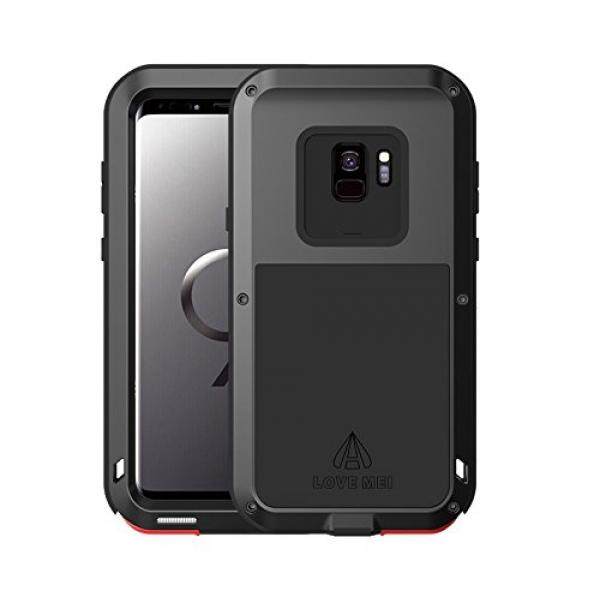 Samsung Galaxy S9 Case,Bpowe Super Shockproof Silicone Aluminum Metal Armor Tank Heavy Duty sturdy Protector Cover Hard Case for Samsung Galaxy S9 5.8inch (Black) - intl