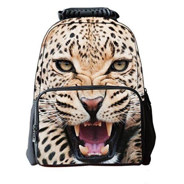 3D Cetak Animal Tas Buku Ransel untuk Anak-anak, Tas Laptop untuk Anak Laki-laki dan Perempuan Desain Leopard-Internasional