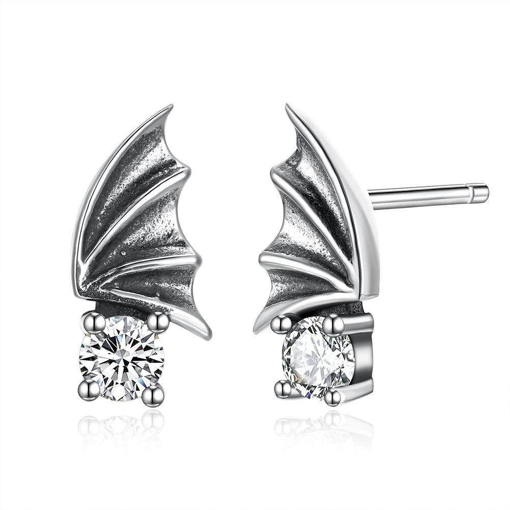 925 Perak Berkilau Anting-Anting Anting Berlian Stud untuk Wanita Hadiah Pesta Lamaran Pernikahan-Intl